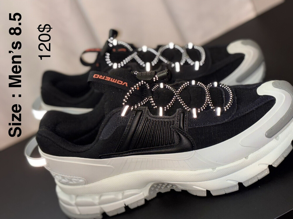 Nike Men’s Athletic Low Top Lace-Up Sneakers Black/Gray/White/Orange